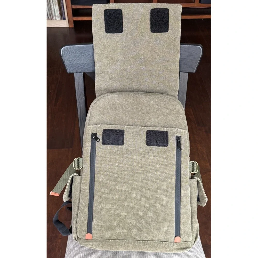 Zecti Camera Backpack DSLR Photography Laptop Travel Bag Green